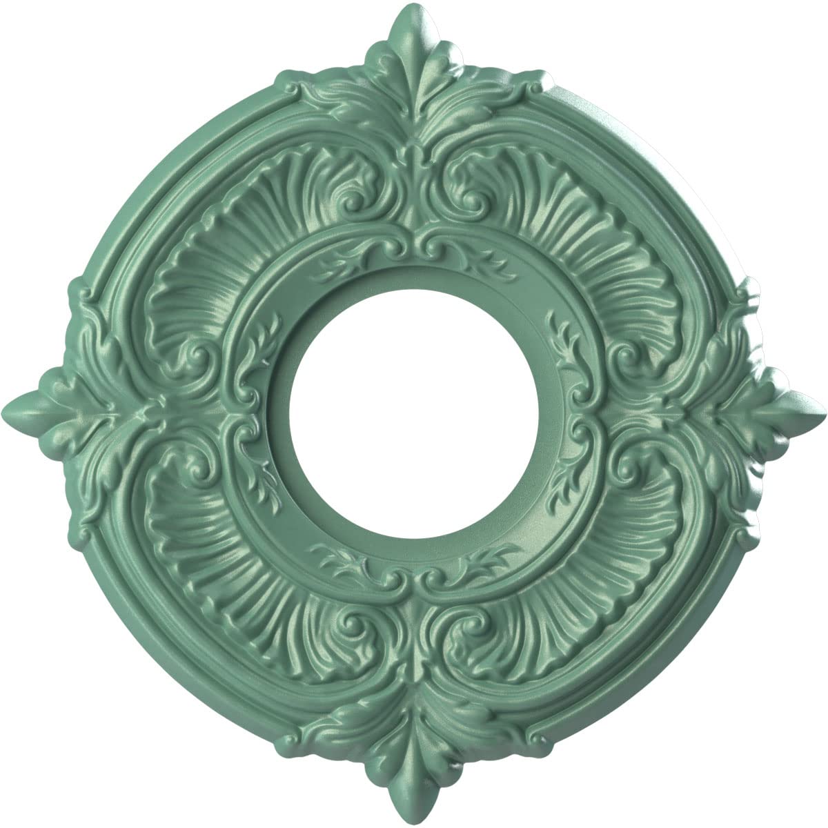 Ekena Millwork Cmp10Atfsm Attica Thermoformed Pvc Ceiling Medallion (Fits Canopies Up To 4 1/8), 10Od X 3 1/2Id X 3/4P, Universa