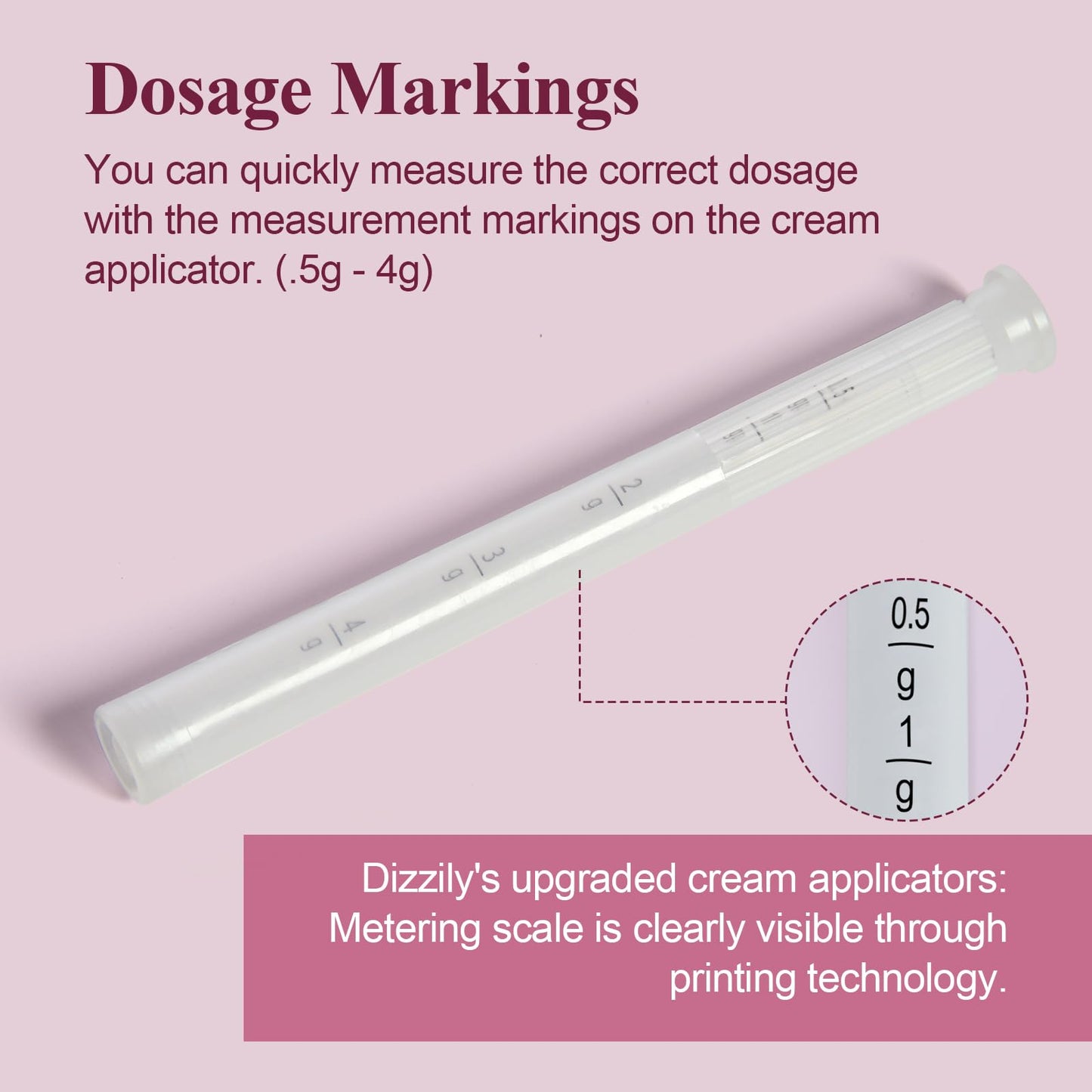 20 Packs Disposable Vaginial Cream Applicators - Fits Premarin, Estrace, Preseed, Lubricants, Creams and Most OTC Gels, Individually Wrapped Feminine Care Applicator with Dosage Markings
