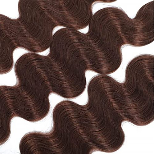 22 24 26 Inch Raivide Color 4 Bundle Chocolate Brown Body Wave Human Hair Bundles Brazilian Dark Brown Bundles Human Hair Color 4 Body Wave Bundle