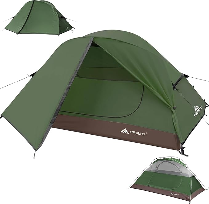 Forceatt Camping Tent 2 Person, Backpacking Tent Waterproof & Windproof, Ultralight Instant Tent with Rain Fly for Campin...