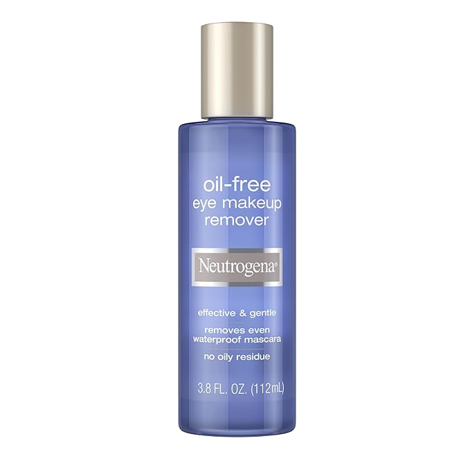 Neutrogena Gentle Oil-Free Eye Makeup Remover & Cleanser for Sensitive Eyes, Makeup Remover for Waterproof Mascara, Dermat...
