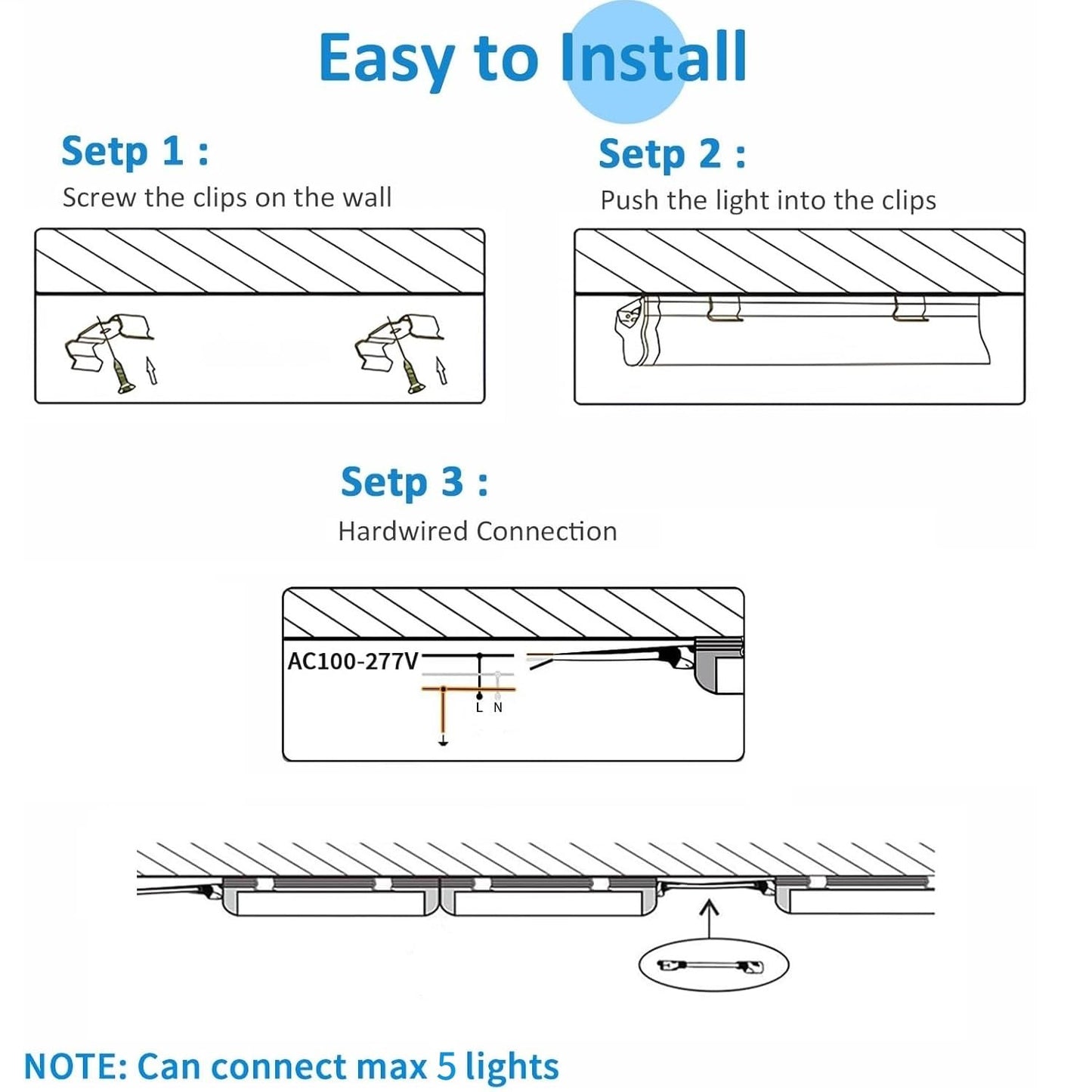 SHOPLED (25 Pack) 6FT LED Shop Light, 60W 8000LM 6000K Cool White, V Shape, Linkable Ceiling Lights T8 LED Tube Light Fixture, Shop Lights for Garage, Warehouse, Basement