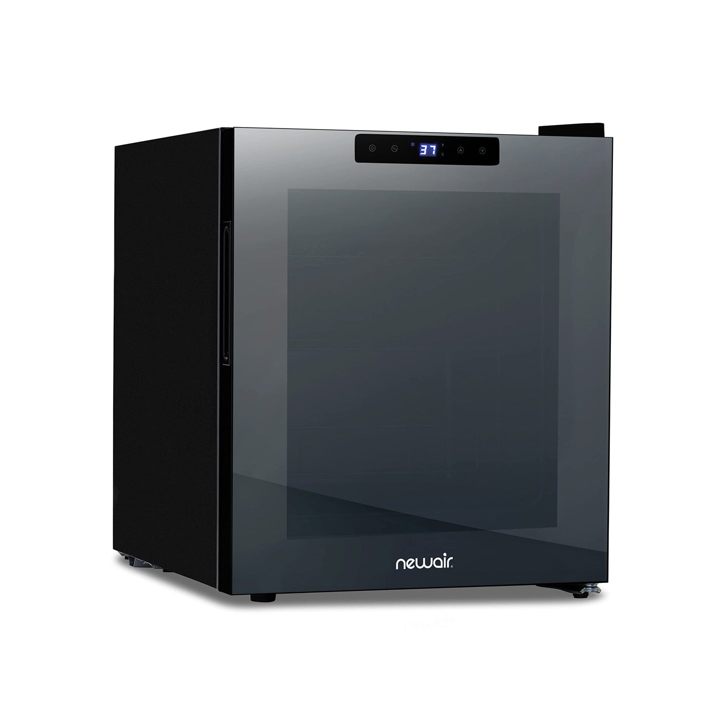 NewAir 16 Bottle Wine Cooler Refrigerator, Shadow Series Freestanding Wine Fridge with Mirror Glass Door, UV-Protected Glass & Quiet Compressor Cooling, Compact Wine Cellar