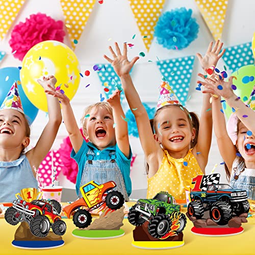 Namalu 16 Pcs Truck Table Decorations Centerpiece for Birthday Party Tables Decorations Blaze Wheels Table Ornaments for B...