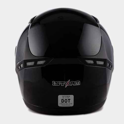 1STORM Motorcycle Bike Full FACE Helmet Booster Glossy Black Smoked Shield