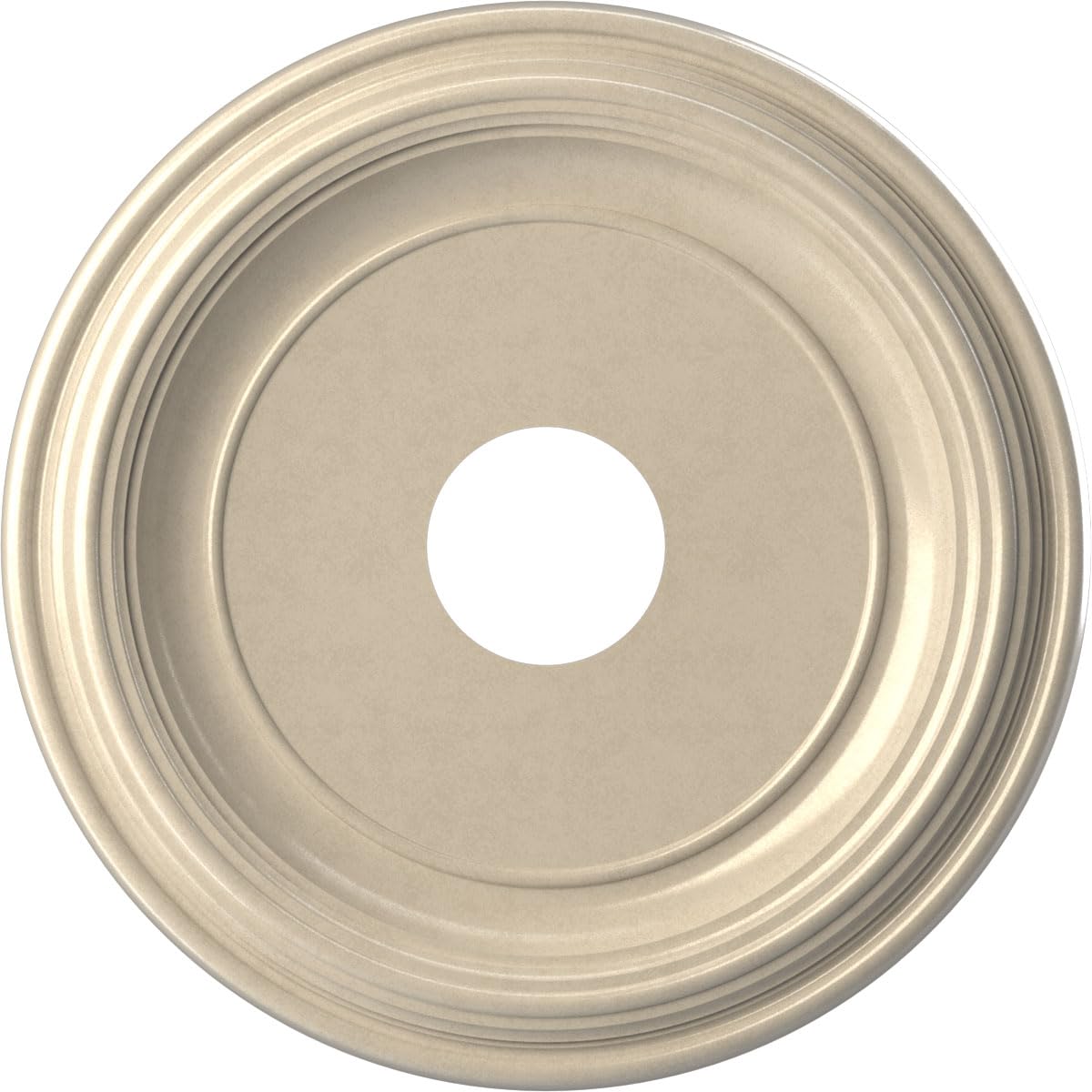 16Od X 3 1/2Id X 1 3/8P Traditional Thermoformed Pvc Ceiling Medallion (Fits Canopies Up To 9 1/2), Universal Metallic Pearl Mis