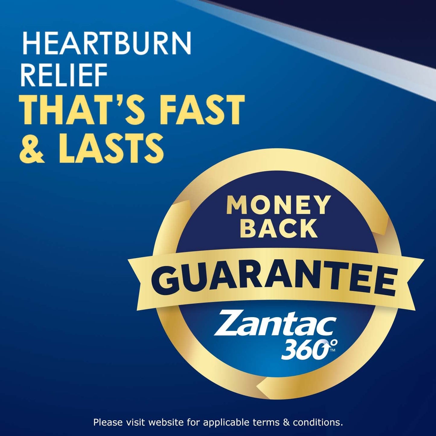 Zantac 360 Maximum Strength Heartburn Prevention and Relief Tablets, 20 mg Famotidine Pills with Targeted Relief to Control Acid Before Heartburn Starts, 50 Count (Pack of 2)
