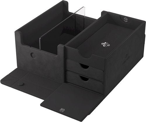 Gamegenic Game's Lair 600+ Convertible Deck Box - Double-Sleeved Card Storage, Holds up to 600 Cards, Premium Card Game Protector, Nexofyber Surface, Black Color, Made