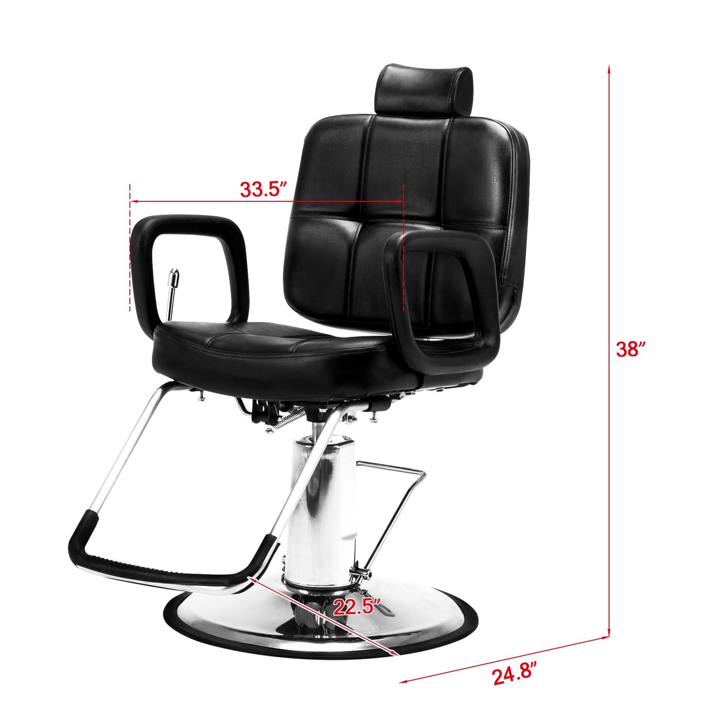 Artist hand Hydraulic Recline Barber Chair Salon Chair for Hair Stylist Heavy Duty Tattoo Chair Shampoo Beauty Salon Equipment