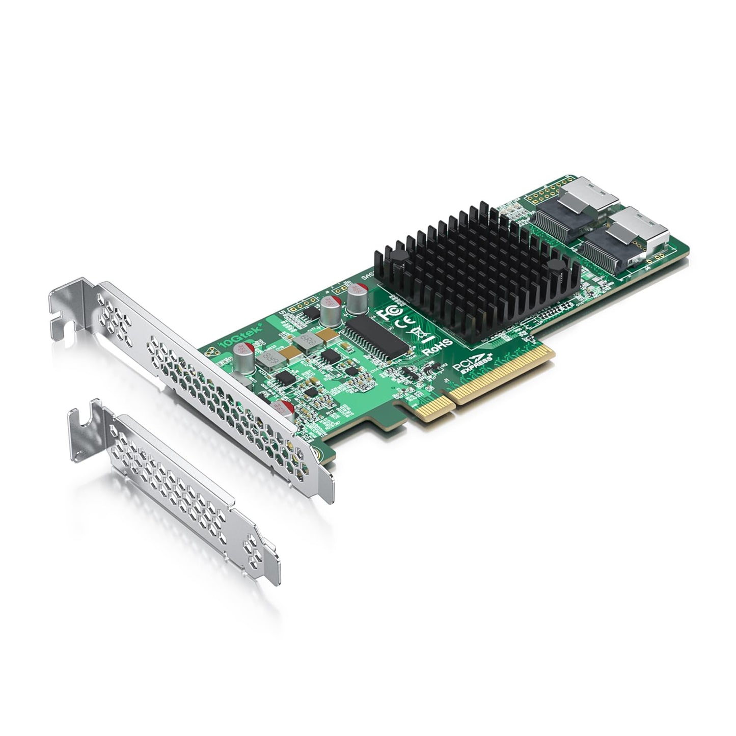 H!Fiber Lsi Sas 9211-8I Raid Controller Card, 6Gb/S Internal Sas/Sata Hba Card, Lsi 2008 Chip, Pci Express 2.0 X8, 2X Sff-8087 P