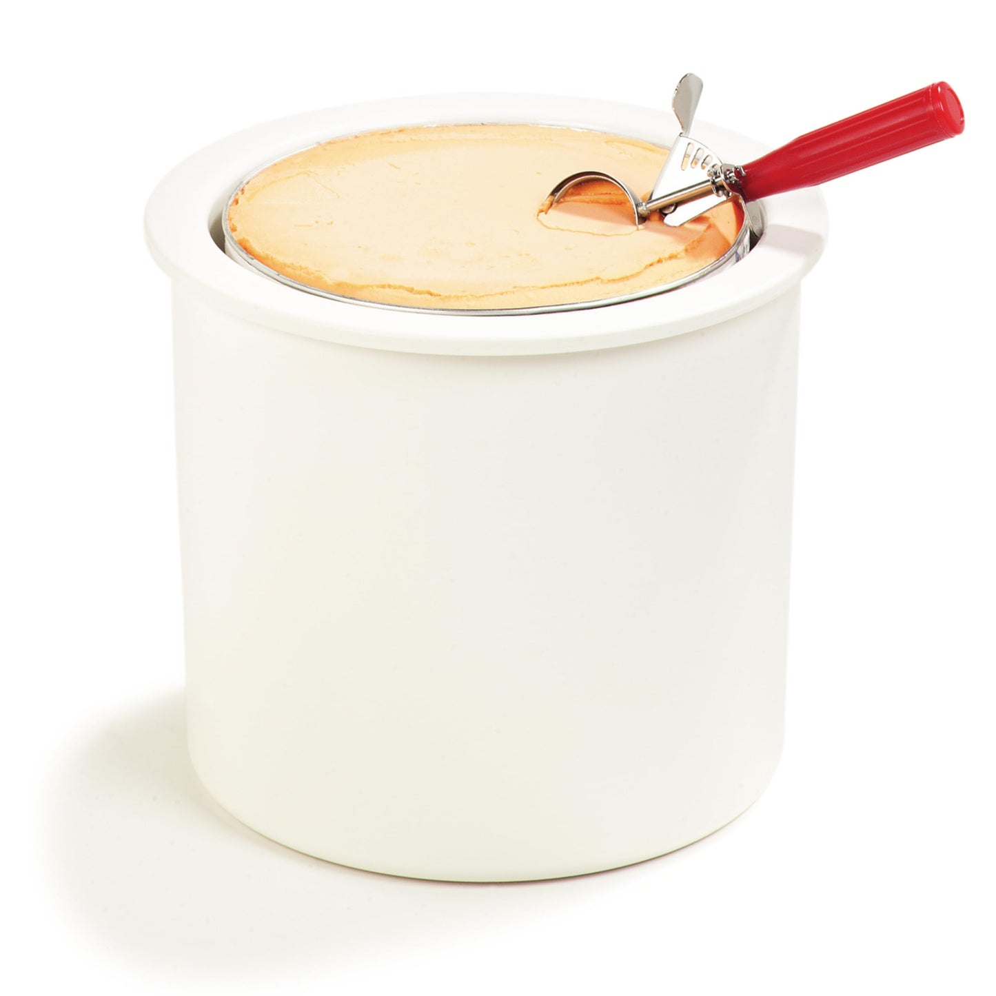 Carlisle FoodService Products Coldmaster Ice Cream Server Insulated Crock with Lid for Kitchens and Restaurants, Plastic, 3 Gallons, White