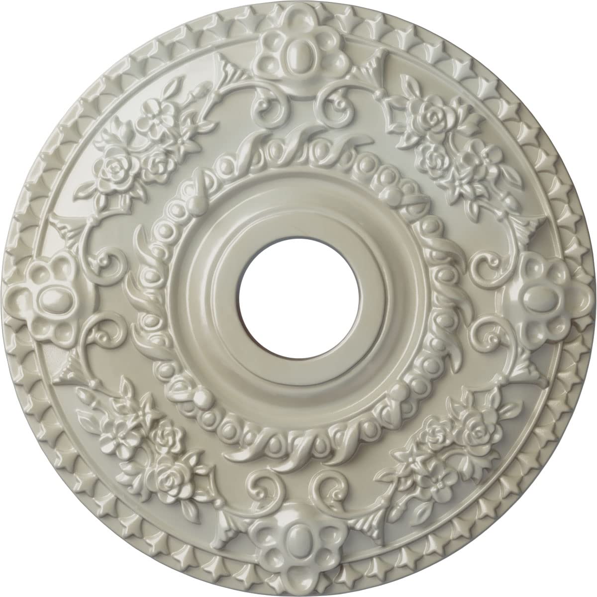 Ekena Millwork Cm18Rofbs Rose Ceiling Medallion, 18 Od X 3 1/2 Id X 1 1/2 P, Flash Blue