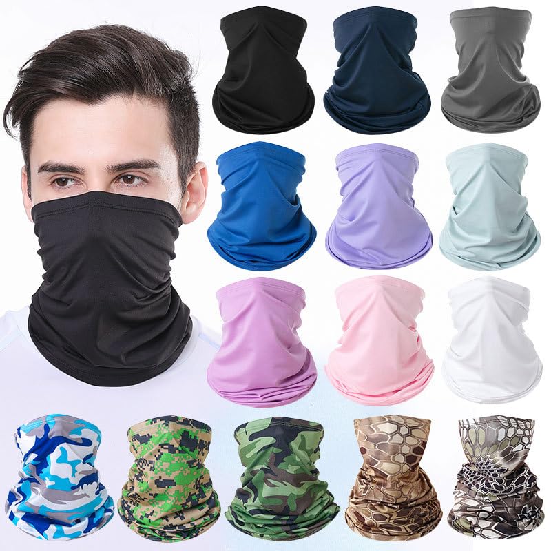 Neck Gaiter Ice Silk Cycling Mask Summer Neck Sunscreen Scarf Hiking Headscarf for Men Women Outdoor Sports Riding