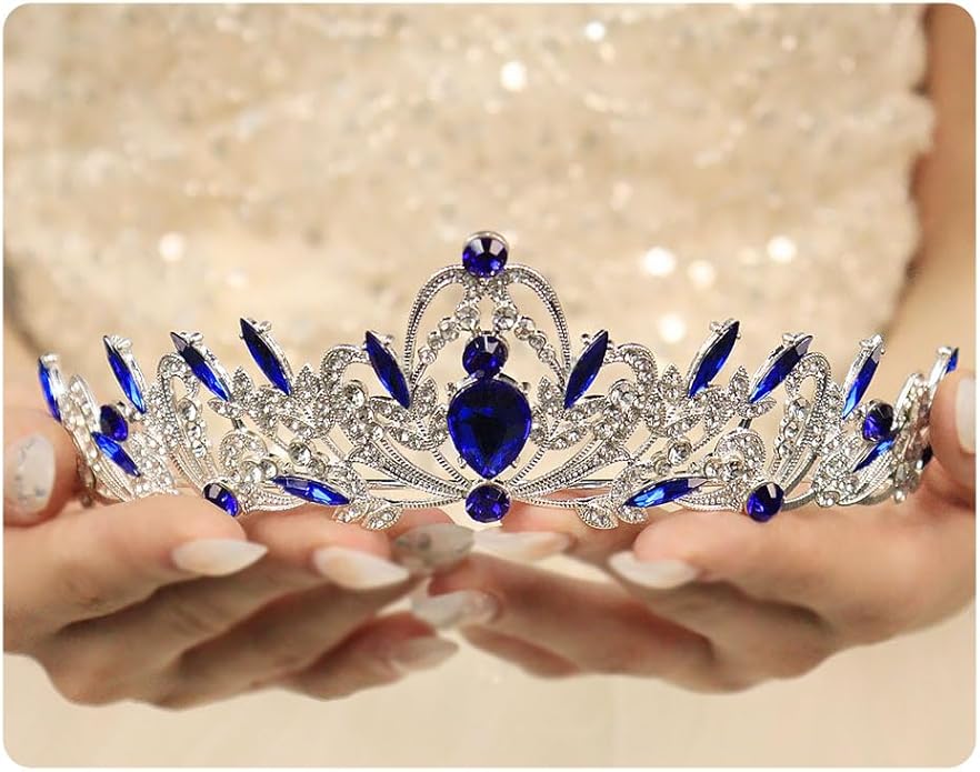 Rannyrena Silver Crystal Tiaras and Crowns for Women Sparkling Rhinestone Queen Crowns Princess Birthday Wedding Bridal Ha...