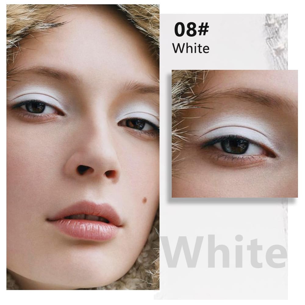 HHLTOH Buildable Matte Eyeshadow Makeup Palette Single - White Shades | Creamy Pressed Powder for Easy Blending | Mini Travel Pa