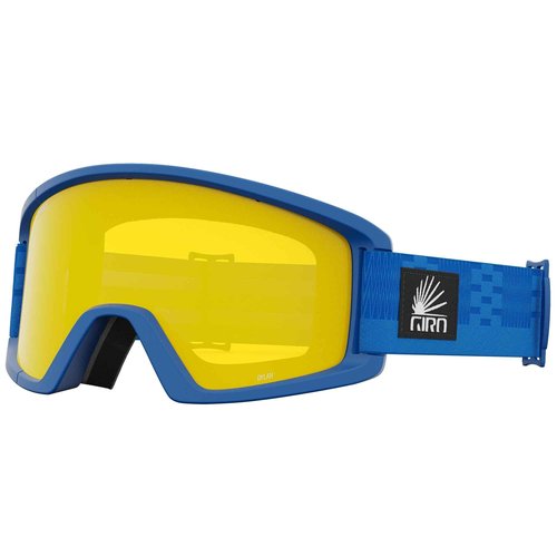 Giro Women's and Youth Dylan Ski and Snowboard Goggles - Lapis Blue Mzansi Strap with Grey Cobalt/Yellow Lenses