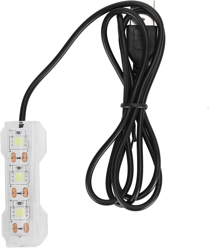 LED Aquarium Light, Light Weight USB Charging Underwater Light, Plastic Waterproof 2.4X0.8Inch for Aquarium Freshwater Off...