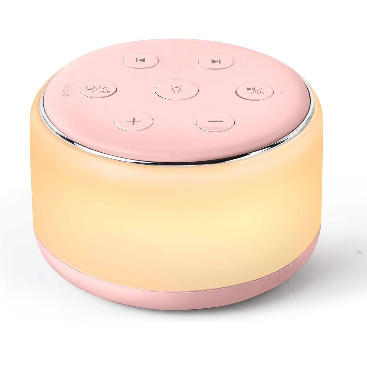 FamiSym Portable Sound Machine for Babies Kids Sleeping – Rechargeable, 7 Colors Night Light, 34 Soothing Sounds, Baby Sleep Soother, Lullaby White Noise Machine, Shush, Baby Shower, Registry Gift