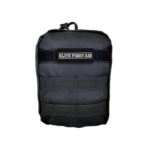 Elite First Aid Tactical Survival Kit, MOLLE-Compatible Tactical First Aid Kit for Home, Car, Camping, Sports, and More (9...