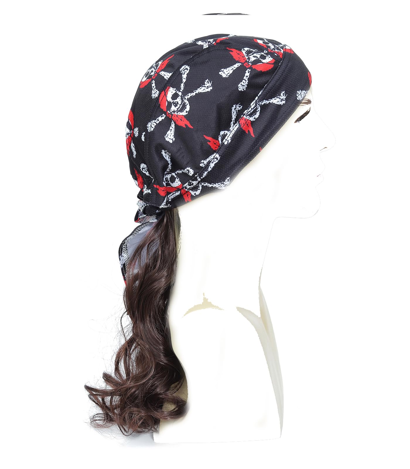Cariniss Mullet Wig for Men,Mullet Costume Wig Pirate Hat, One Size (Medium Brown)