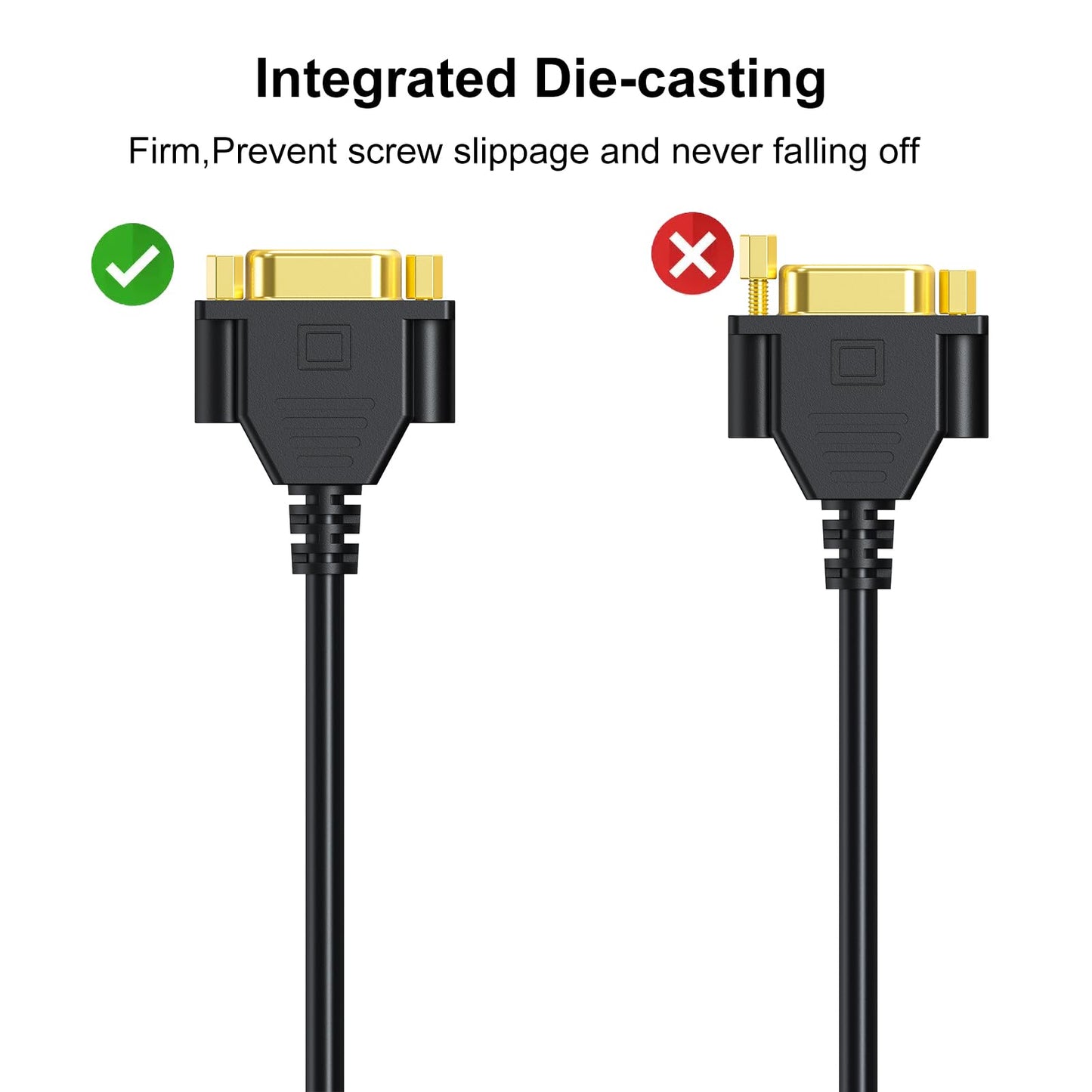 Uv-Cable Vga Extension Cable, Vga Cable Male To Female 6 Feet 15 Pin (Not 9 Pin), Svga Male To Female Hd15 Monitor Video Adapter