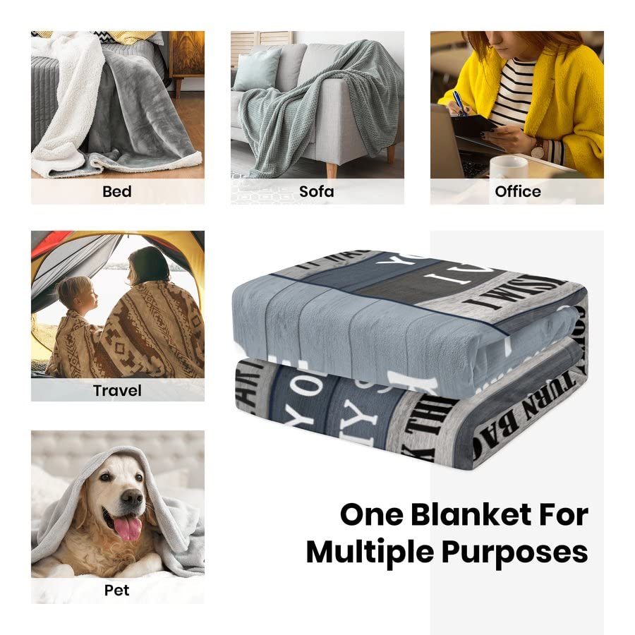 POQUSH Gifts for Him/Men/Husband,Husband Birthday Gift from Wife,Anniversary Romantic Presents I Love You Gifts Blanket 60x50in
