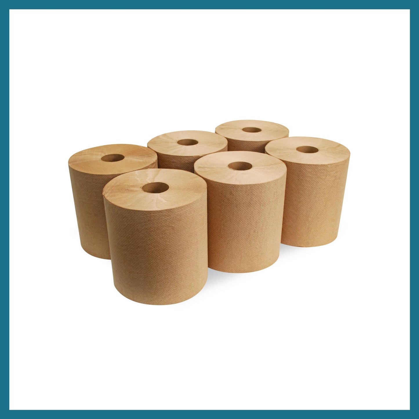Morsoft by Morcon Paper R6800 Universal Hardwound Roll Towels, 100% Recycled Fibers, 6 Rolls X 800 ft Brown Paper Towels