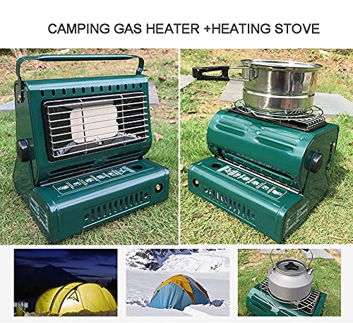 Aocet Portable Gas Heater Camping Heating Stove, 2-in-1, 1.3kW Small Butane Gas Heater Mini Space Heater for Outdoor, Ten...