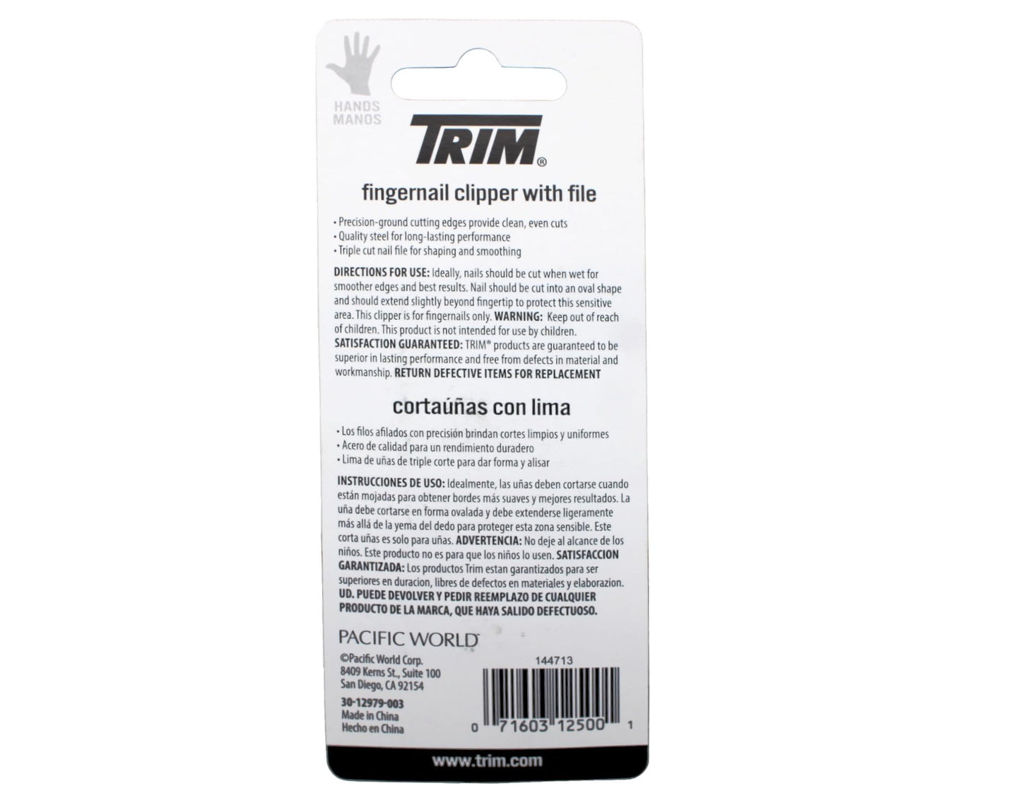 Trim Nail Care Fingernail Clipper (3 pack) (Bundle)