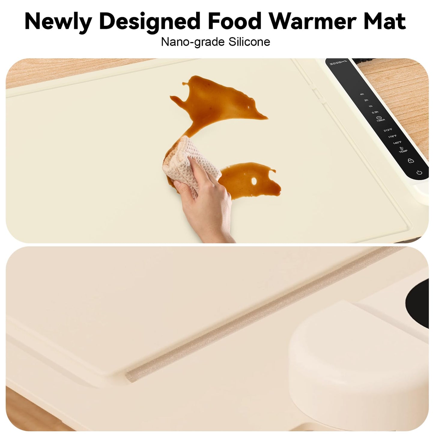 Warming Mat for Food Extra Large: 36"X16" Adjustable Silicone Food Warming Mat Heating Pad Food Warming Pad for Kitchen Counter Warming Trays for Buffets Party Hot Plates for Countertop Gifts Family