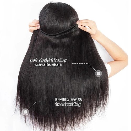 12A Brazilian Straight Human Hair 3 Bundles 18 20 22 Inch Straight Bundles Human Hair 100% Unprocessed Virgin Hair Weave Bundles Natural Color for Women（18 20 22）