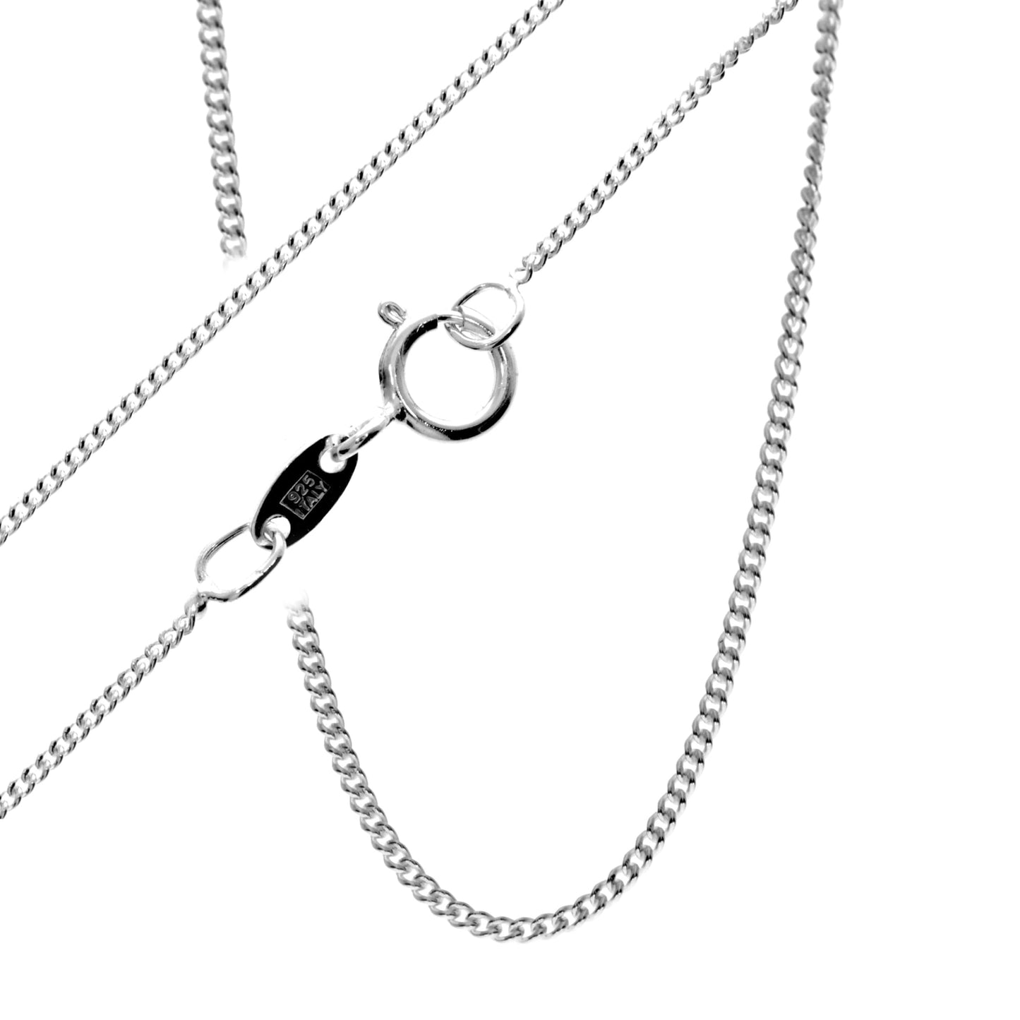 SilverAmber Jewellery UK - 925 Sterling Silver 20 Inch Delicate Italian Curbs - 0.52 mm Thin Chain Necklace - GCH00520