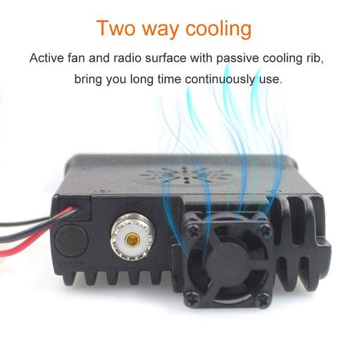 Baojie BJ-318 25W Mobile Radio UHF VHF Mini Two Way Radio with Progamming Cable