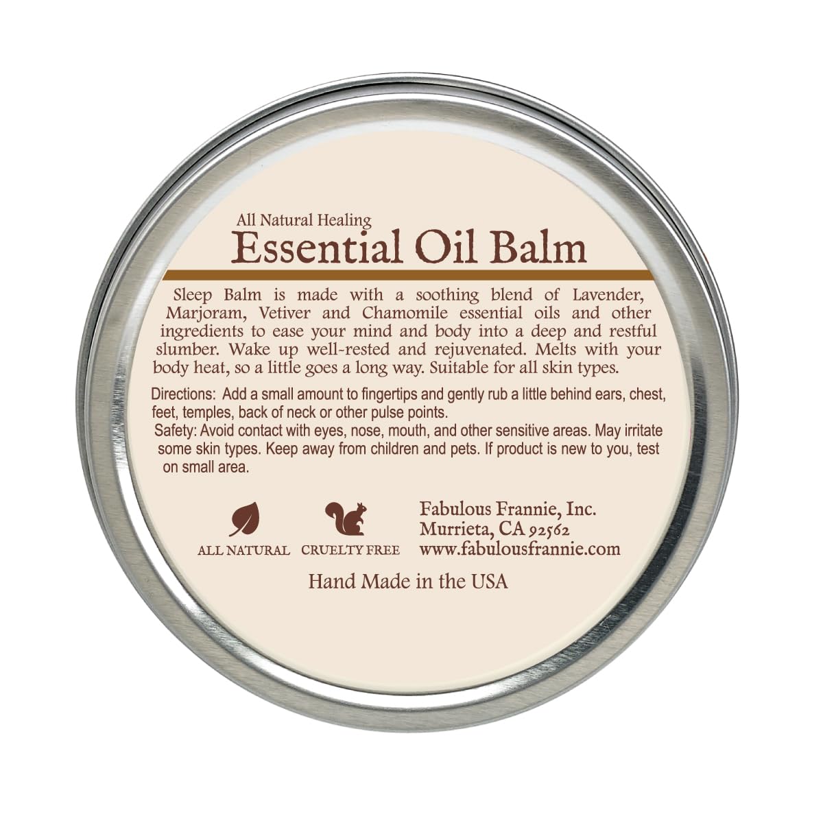 Fabulous Frannie Protect Healing Balm Made with Pure Essential Oils and Sunflower Oil, Coconut Oil, Shea Butter, Beeswax, Soy Wa