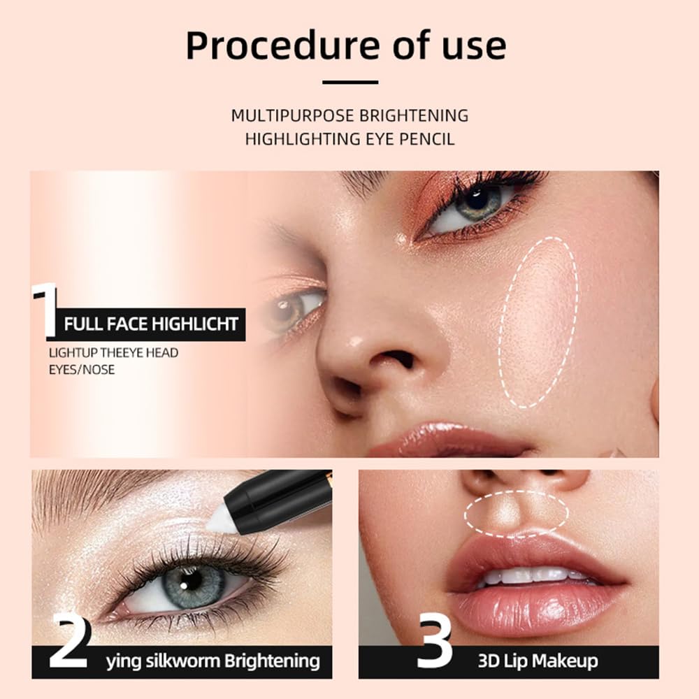 Monochrome Cream Glitter-Shimmer Eye Shadow Stick Palette makeup | 2-in-1 Eyeshadow & Eyeliner Pencil for Women | Waterproof, Vegan & Cruelty-Free | Sombras Para Ojos | 06 Shimmer Dark Brown