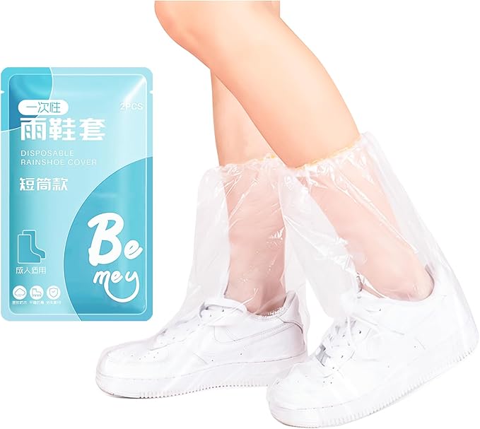 12 Pairs Waterproof Shoe Covers Plastic Boot Covers Disposable Thicker Rain Shoes and Boots Cover Non-Slip,Indoor Outdoor Overshoes for Men and Women