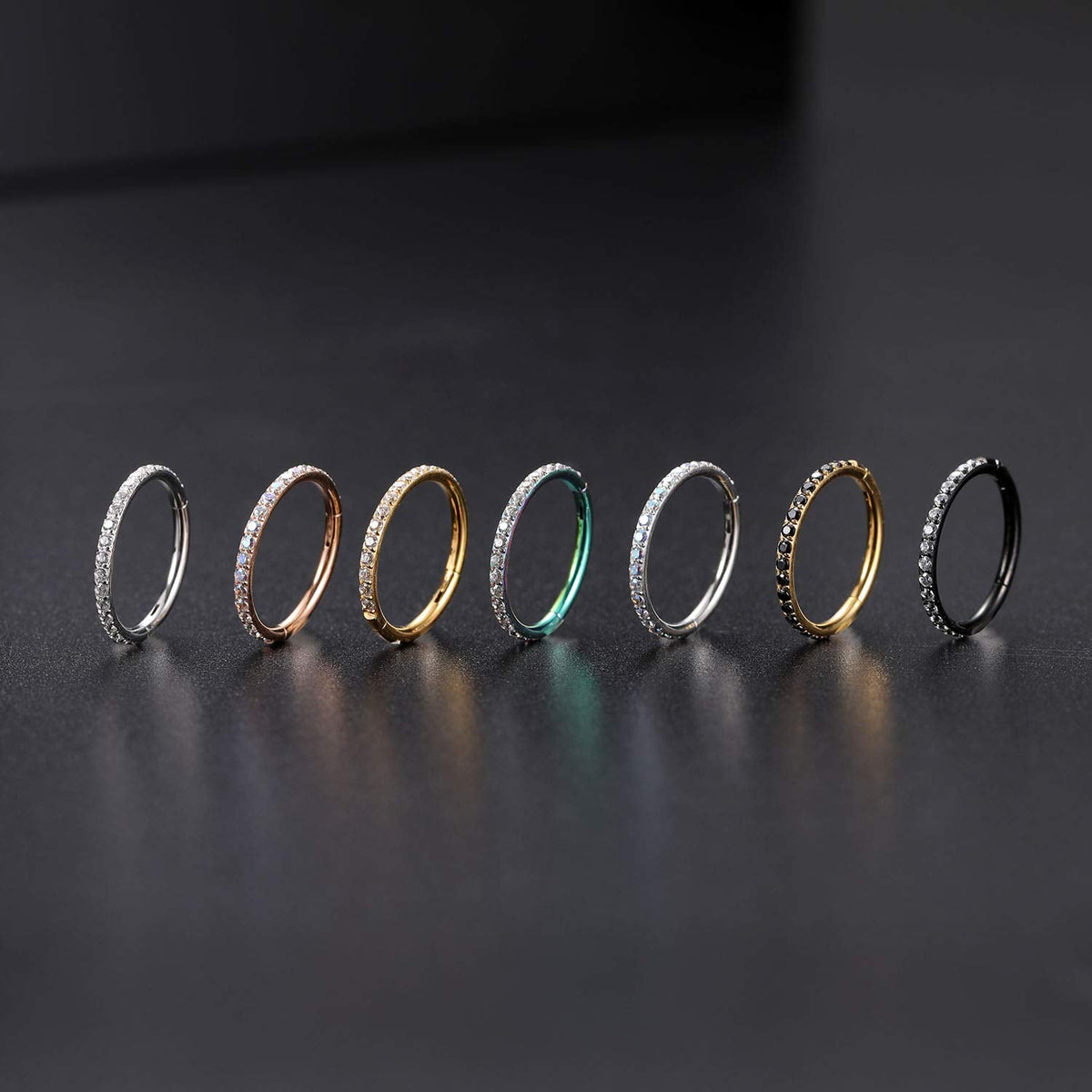 FUNLMO 14g Cartilage Earring Hoop Nose Rings Hoop Nose Ring Septum Ring Helix Daith Tragus Rook Earrings Lip Rings Nose Daith Co