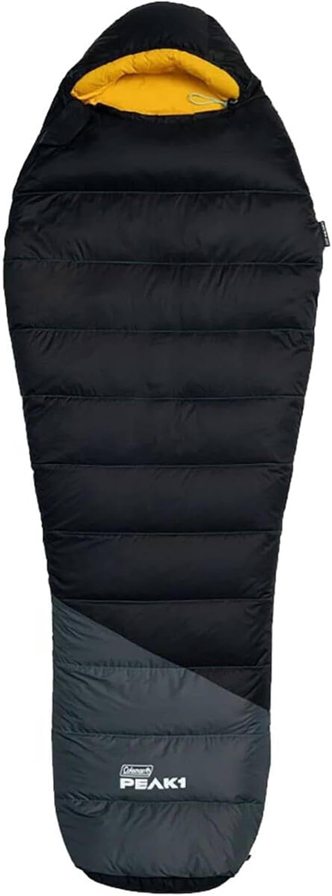 Coleman PEAK1 0 Degrees Fahrenheit 1 Person Nylon Mummy Sleeping Bag with Integrated Sleeping Sysem and Water Repellent Sh...