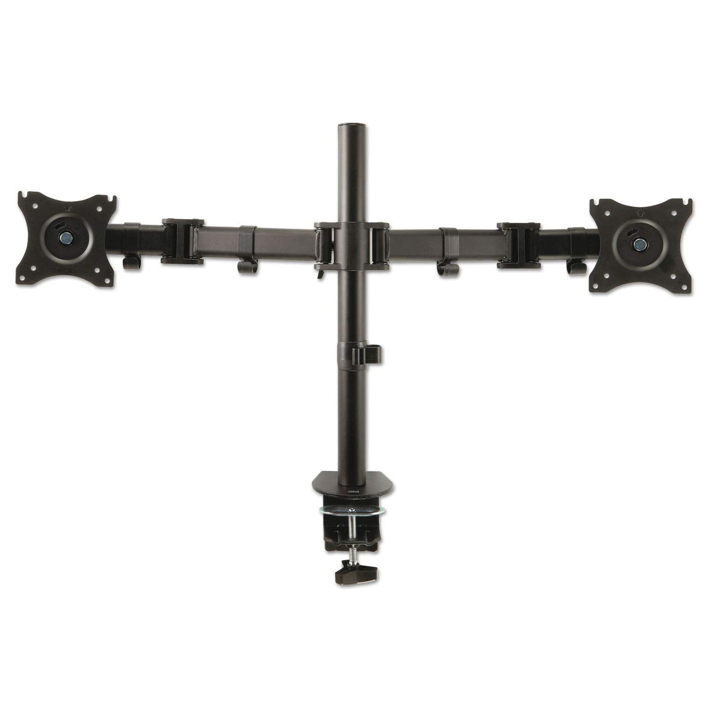 3M Dual Monitor Mount, For 27 Monitors, 360 Degree Rotation, +45 Degree/-45 Degree Tilt, 90 Degree Pan, Black, Supports 20 Lb