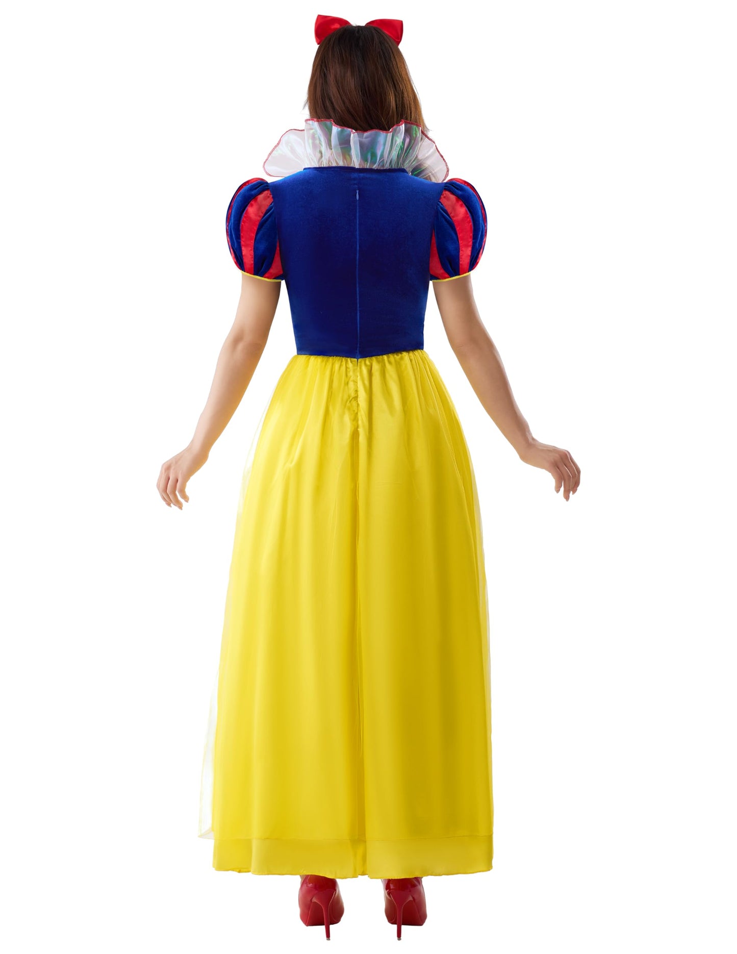 Spooktacular Creations Snow Princess Costume for Women, Adult Princess Halloween Costume with Headwear Deluxe Outfit for Birthday Cosplay Parties, S