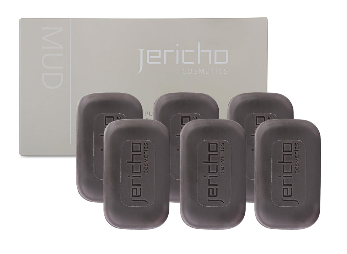 Jericho Dead Sea Mud Soap Bar - Mineral-Rich Face & Body Cleanser with Dead Sea Mud & Salt - Purifying Soap for Oily, Combinatio