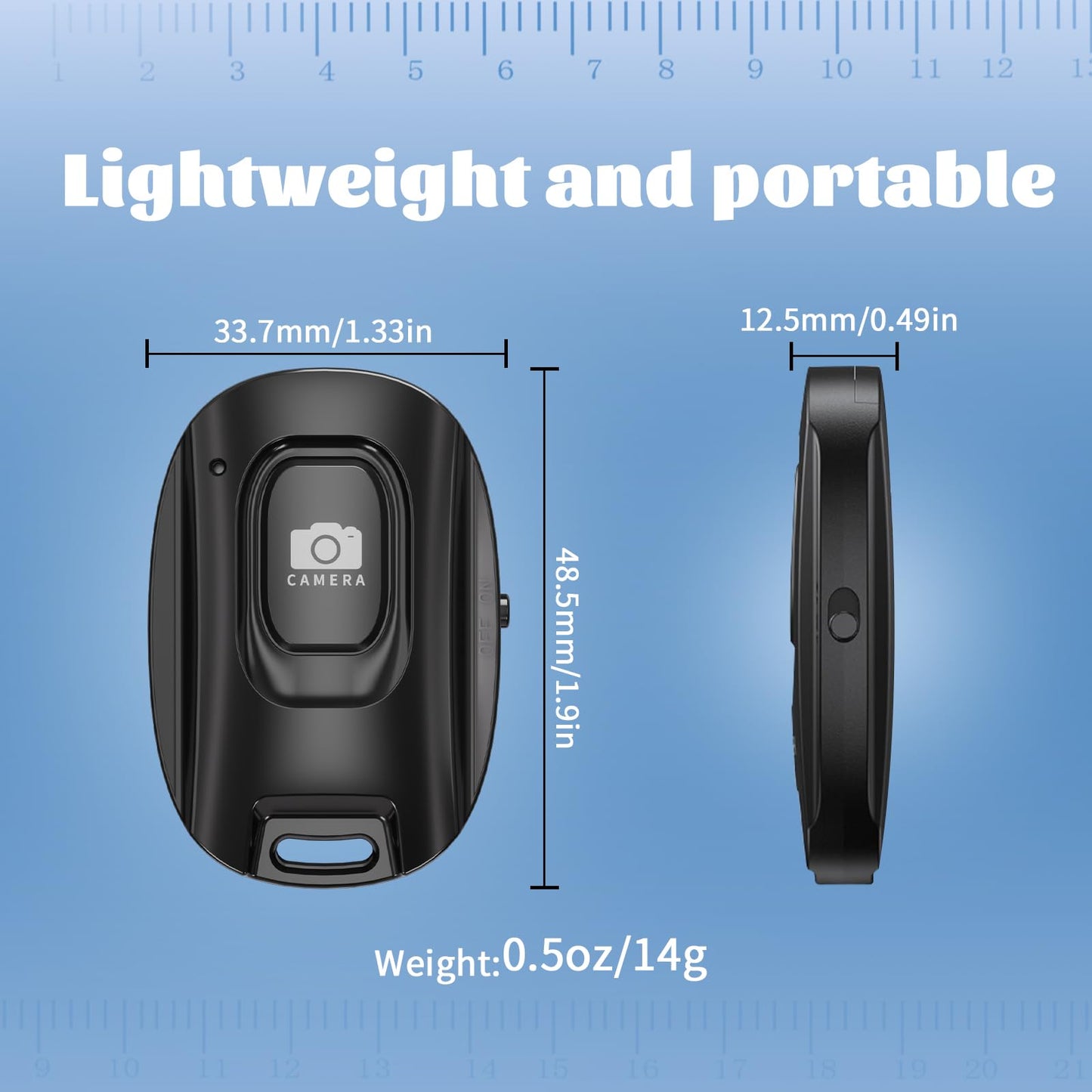 Mairan Rechargeable Wireless Camera Remote Shutter For Iphone And Android Smartphones,2 Pack Bluetooth Phone Remote Control,Self