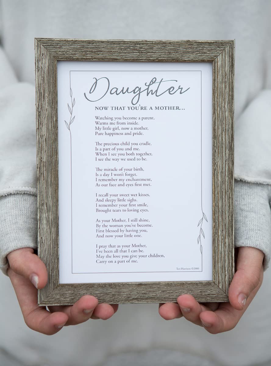 Now That You're a Mother Frame- Gift for Daughter from Mom for Christmas, Mother's Day, Child Birth - Made in USA