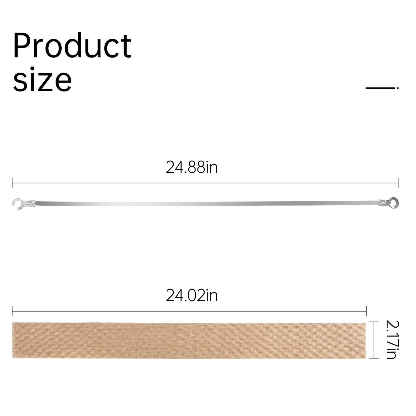 R-PACK Impulse Sealer Heat Wire Element Strip - 24in Sealing Replacement Heating Wires for Sealing Machines (Sealing width : 3mm)