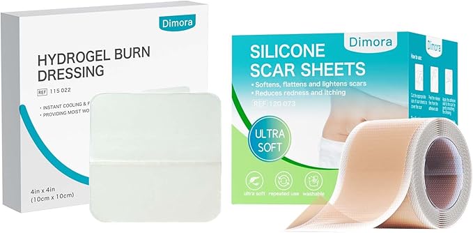 Dimora Hydrogel Burn Dressing & Silicone Scar Sheets