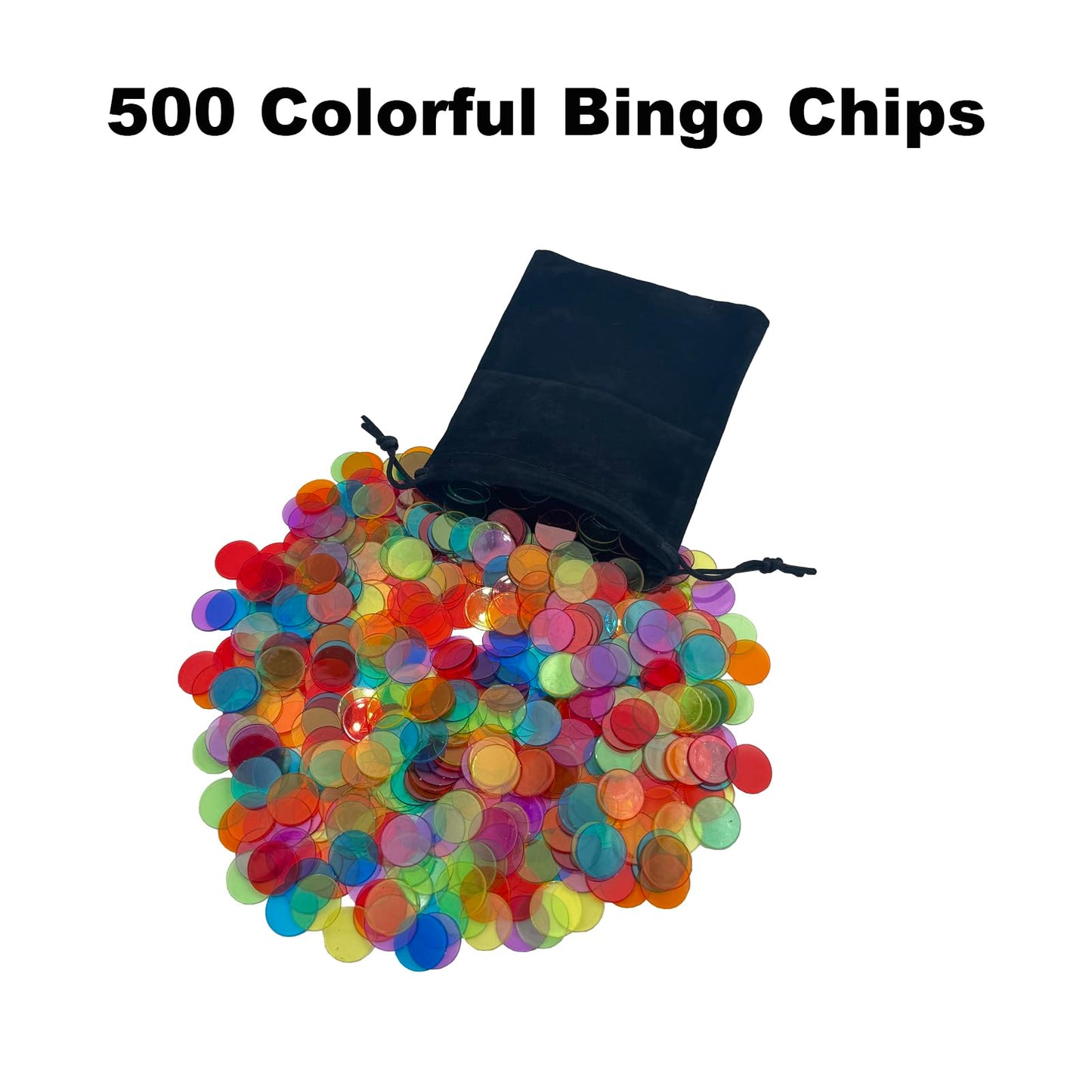 JUNWRROW Deluxe Bingo Game Set- 6inch Wheel Cage,500 Colorful Chips with a Bag,50 Bingo Cards,500 Sheets Paper Cards,75 Balls with a Bag,Master Board, Storage Bag -Ideal for Large Groups, Parties