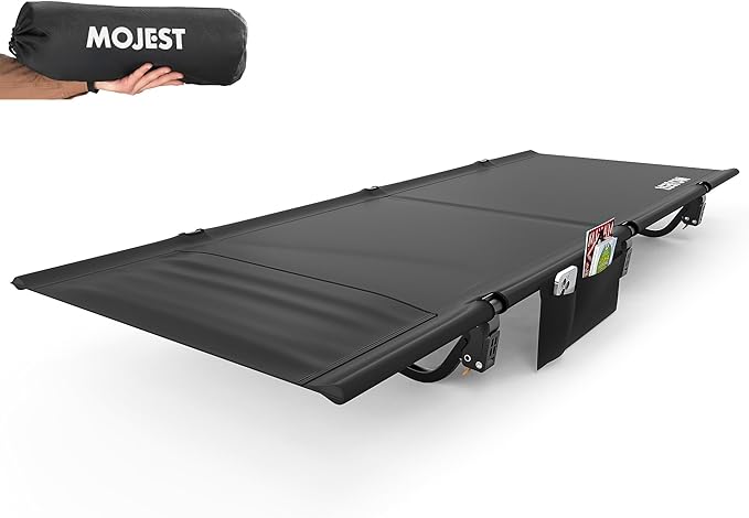 Mojest Ultralight Camping Cot for Adults - Portable Folding Camping Bed, Supports 350 lbs - Lightweight for Travel, Campin...