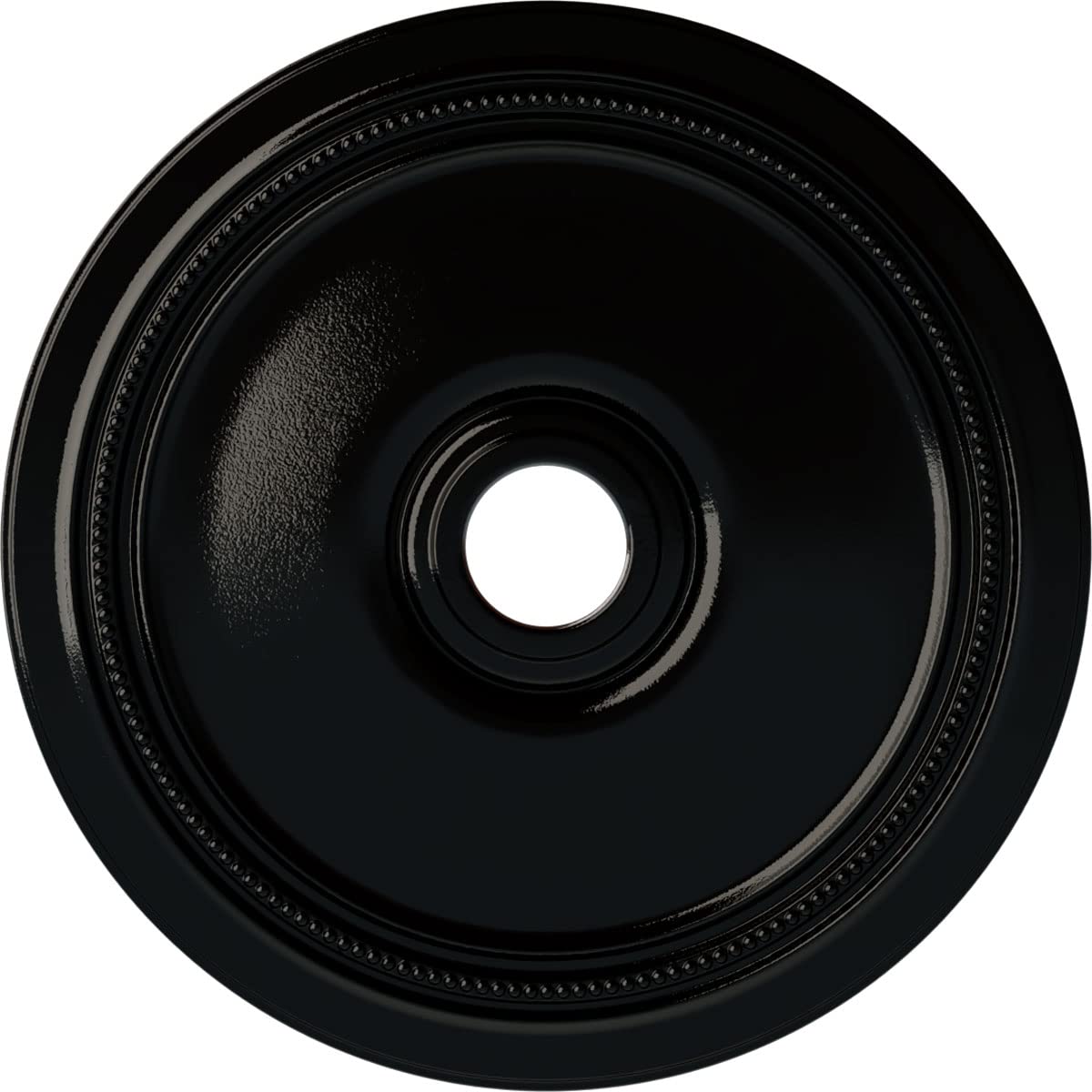 Ekena Millwork Cm24Dibps Diane Ceiling Medallion, 24Od X 3 5/8Id X 1 1/4P (Fits Canopies Up To 6 1/4), Hand-Painted Black Pearl