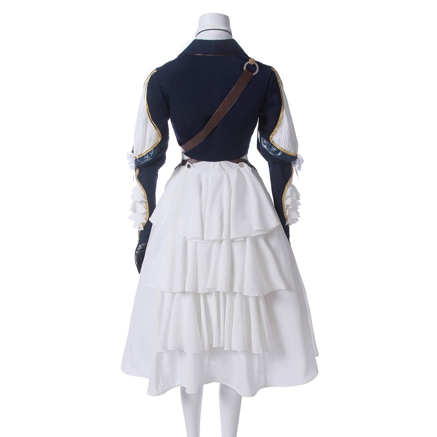 Nuoqi Violet Evergarden Cosplay Costume Womens Anime Uniforms Suit,Dark Blue,Small