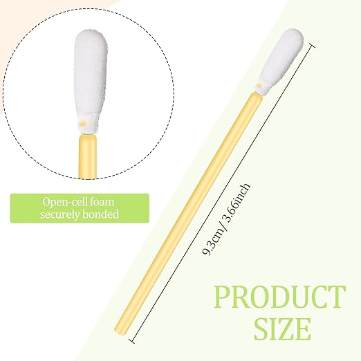 Zhengmy 500 Pieces Foam Cleaning Swabs Sponge Tip Swabs Foam Tip Sticks for Inkjet Printer Print Head, Camera Lens, Optical Equipment 3.66 Inch